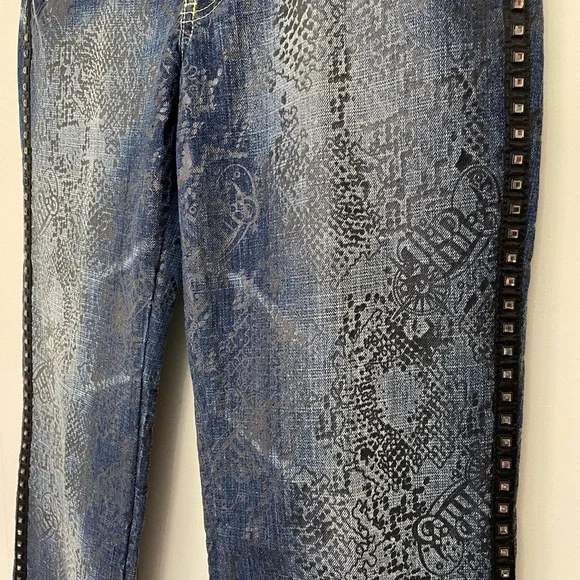 Akademiks Low Rise Boot Cut Jeans Embellished Lace Flap Pocket Women’s Size 28 - Picture 5 of 16
